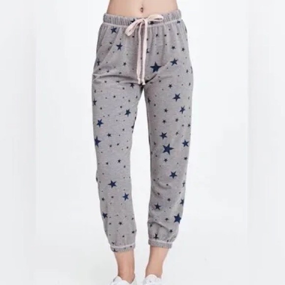 NWT Free People FP Movement Revolve Star Print Joggers Loungewear Size L - Picture 1 of 8